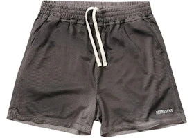 Represent Washed Mesh Shorts Vintage Grey