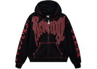 Revenge Chicago Bulls Contrast Stitch Zip Hoodie Black/Red