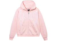 Revenge Los Angeles Lakers Contrast Stitch Zip Hoodie Pink/White