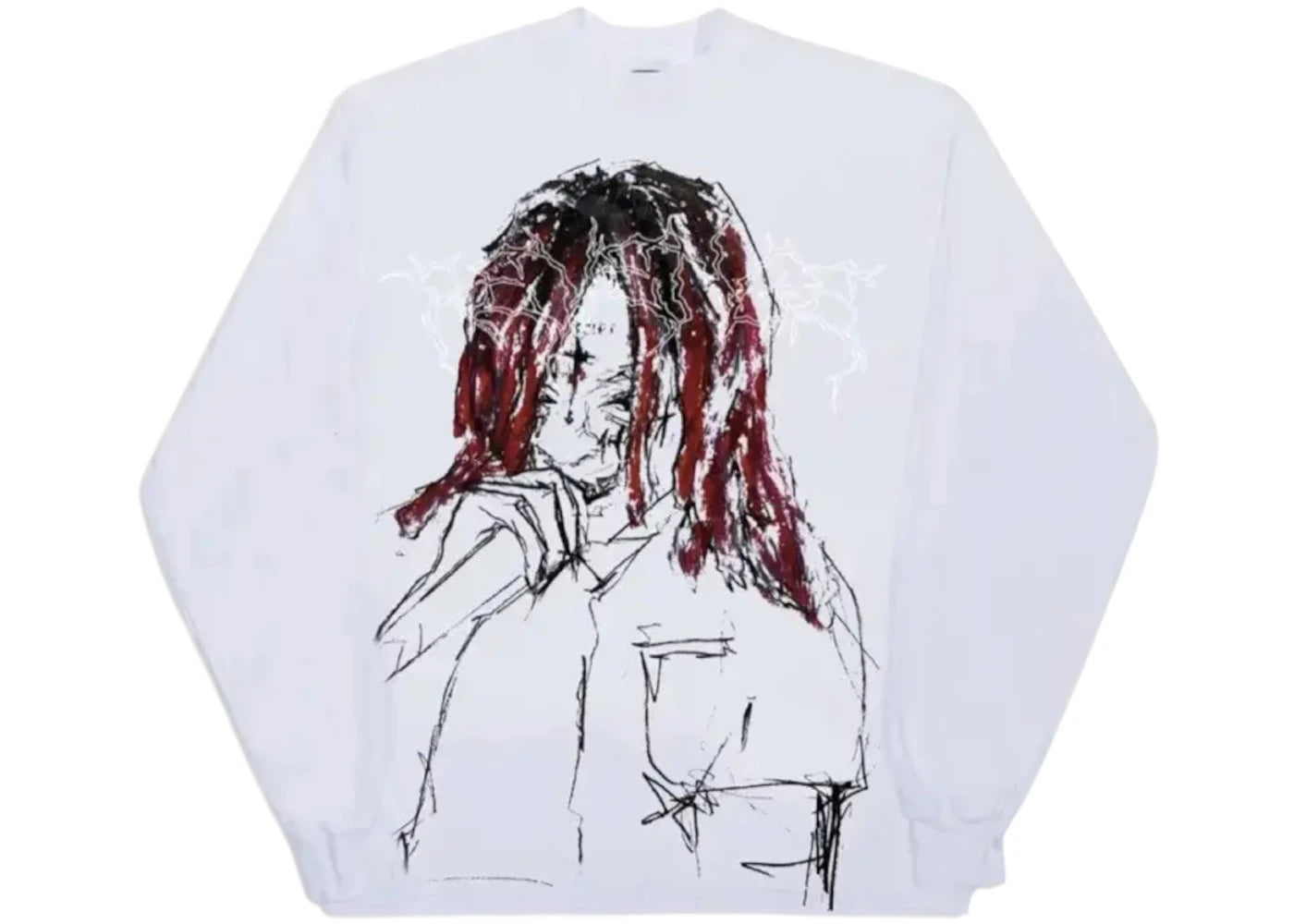 Revenge Trippie Redd Lightning Longsleeve Tee White - vue secondaire A