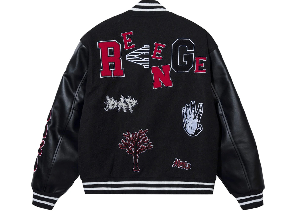 Revenge XXXTentacion Bad Vibes Varsity Jacket Black - vue secondaire A