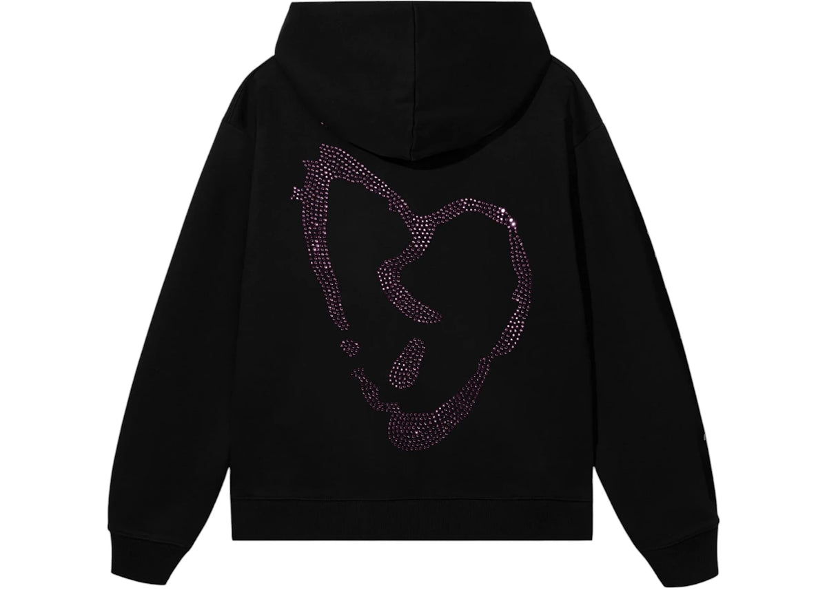 Revenge XXXTentacion Heartbreak Bejeweled Hoodie Black/Purple - vue secondaire B
