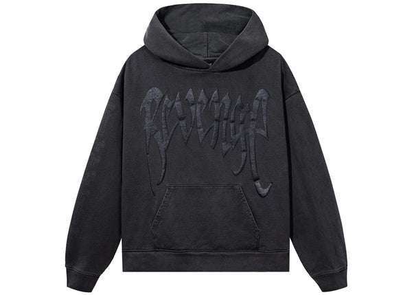 Revenge XXXTentacion Heartbreak Vintage Hoodie Black sneakers - authentic Revenge shoes