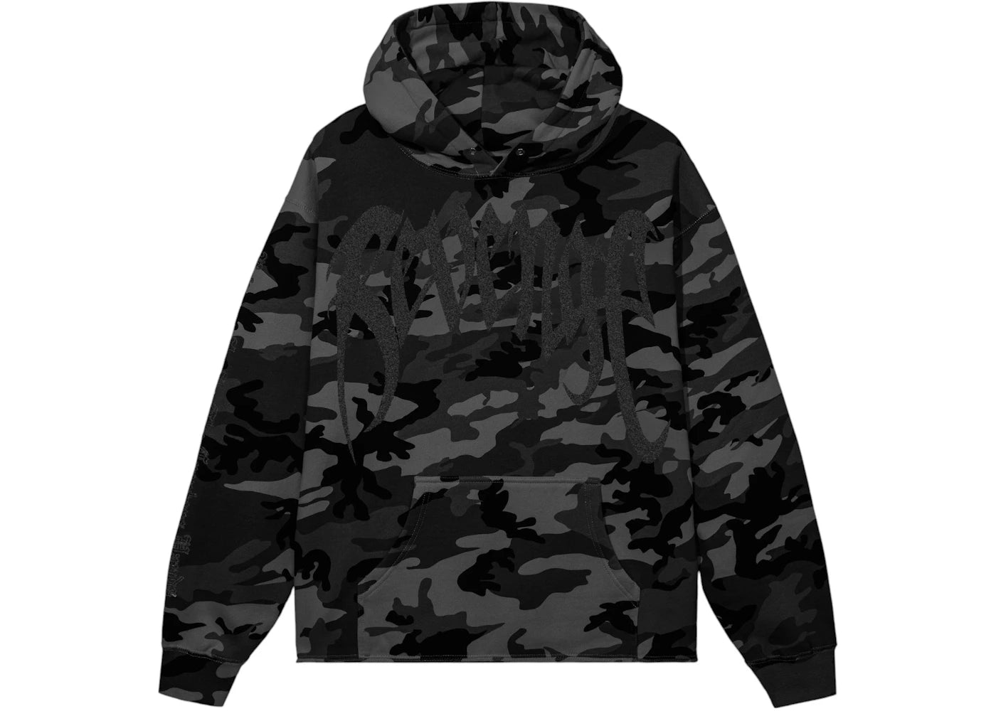 Revenge XXXTentacion Kill Cropped Hoodie Black Camo/3M - vue secondaire A