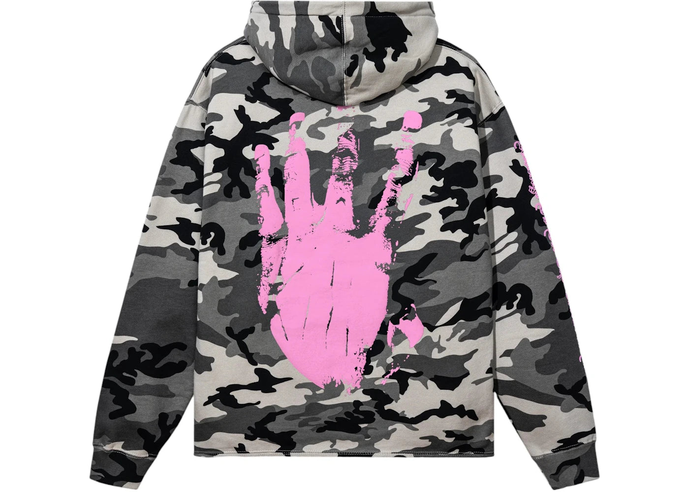 Revenge XXXTentacion Kill Cropped Hoodie Snow Camo/Pink - vue secondaire B