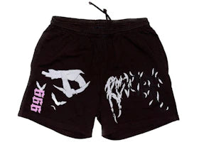 Revenge x Juice Wrld 999 Dove Shorts Brown - vue 360
