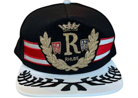 Rhude Captains Crest Hat Black/Red/White - vue 360