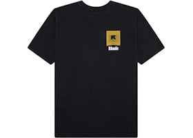 Rhude Chevron Logo Repeat Tee Black - authentic Rhude product