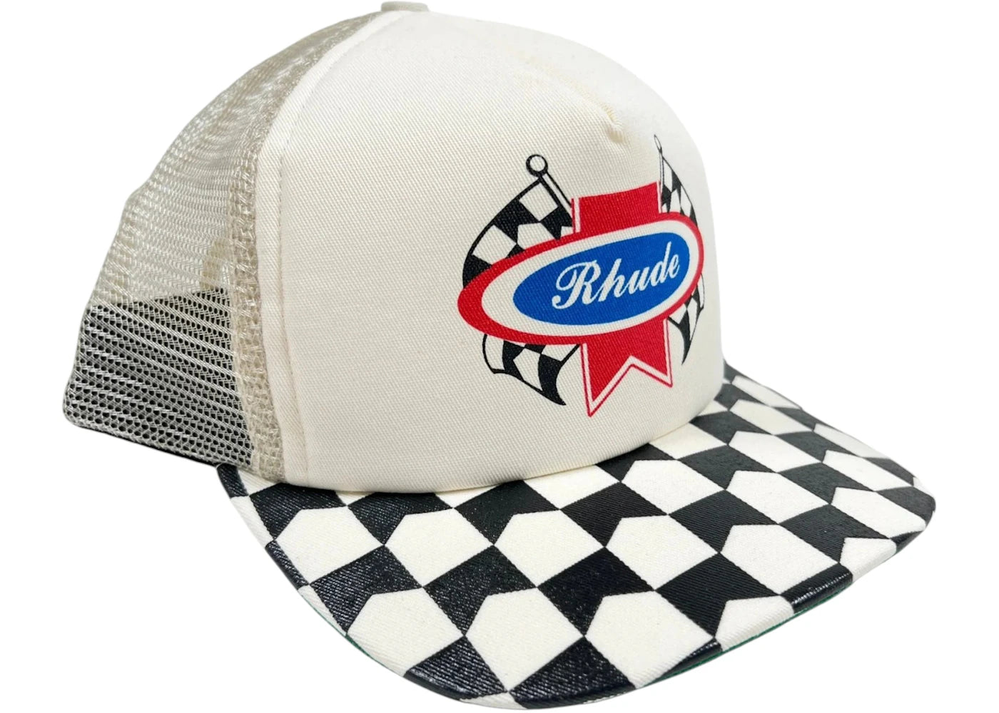 Rhude Chevron Rally Trucker Hat Off White - vue secondaire A