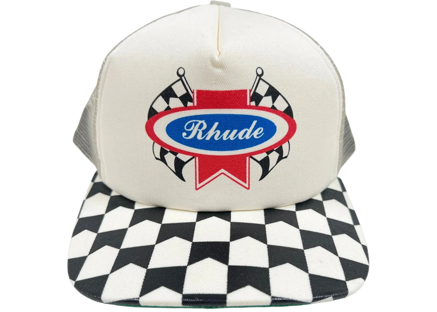 Rhude Chevron Rally Trucker Hat Off White - vue 360