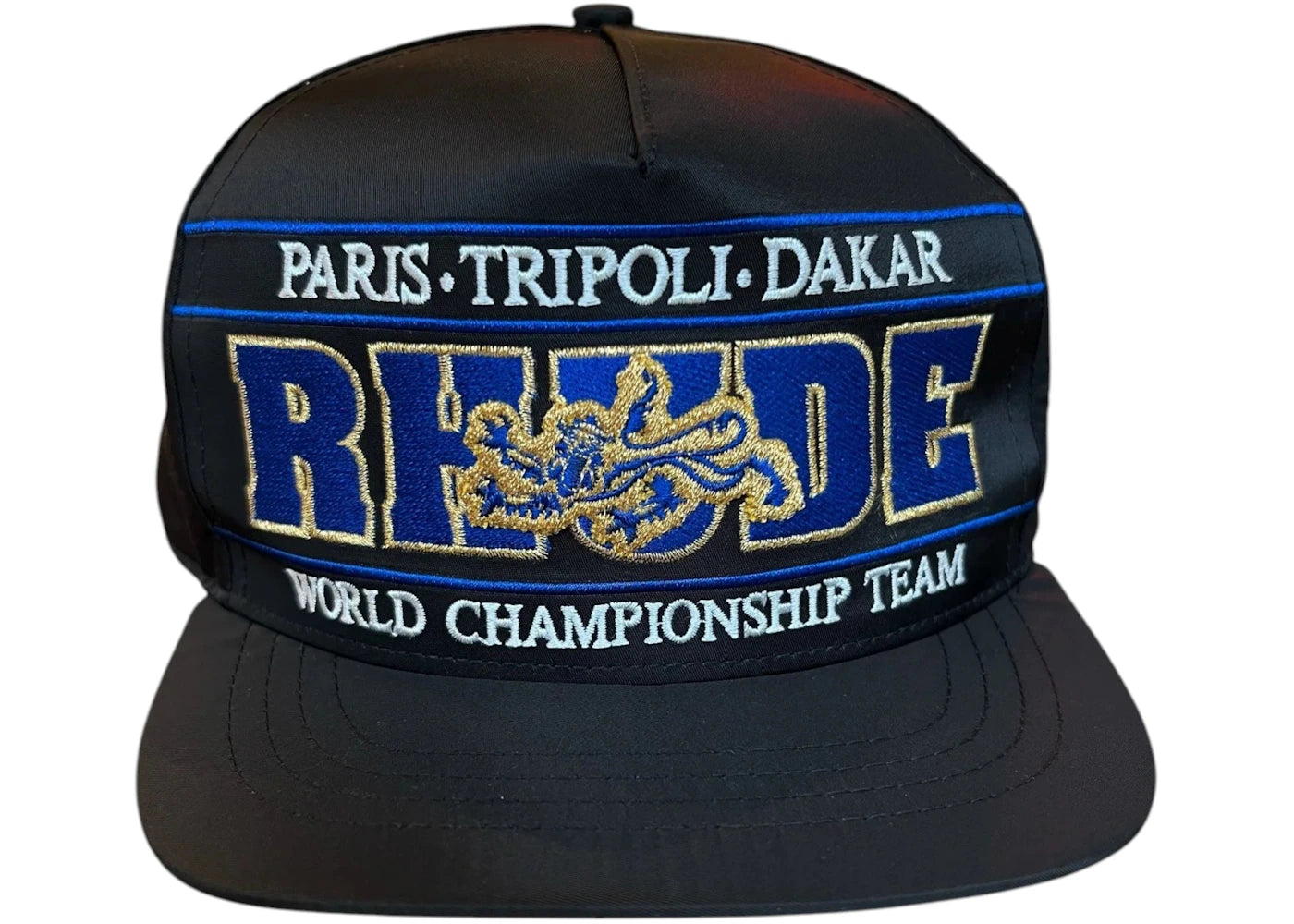 Rhude Chrono Hat Black/Blue/Gold - vue 360
