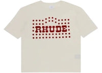 Rhude Flocked Burnout T-Shirt White