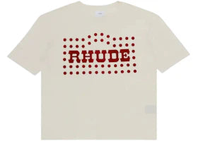 Rhude Flocked Burnout T-Shirt White