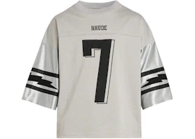 Rhude Lightning Football Jersey Grey/Silver - vue 360