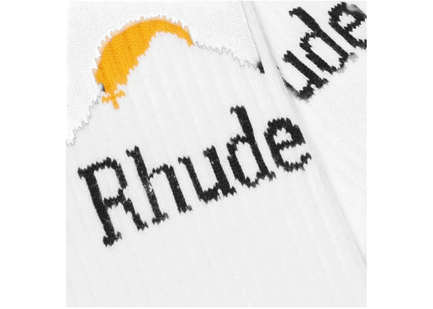 Rhude Moonlight Pista Socks White/Black/Yellow - vue secondaire B