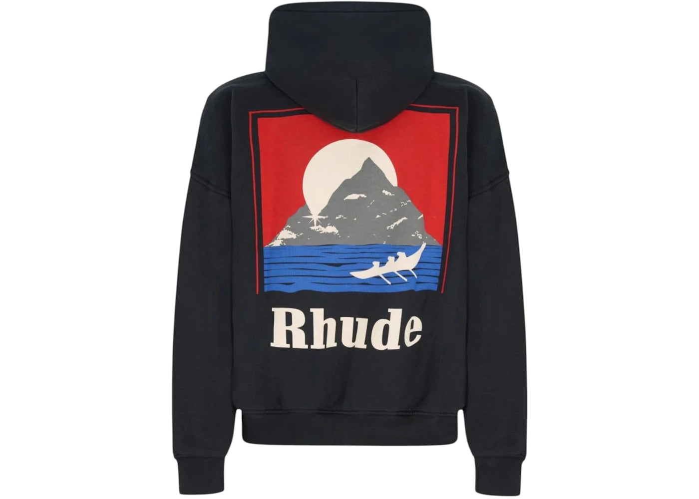Rhude Moonlight Regatta Hoodie Vintage Black/Red/Blue - vue secondaire B