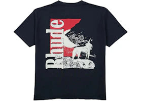 Rhude Moonlight Wolf Pocket Tee Black/White/Red