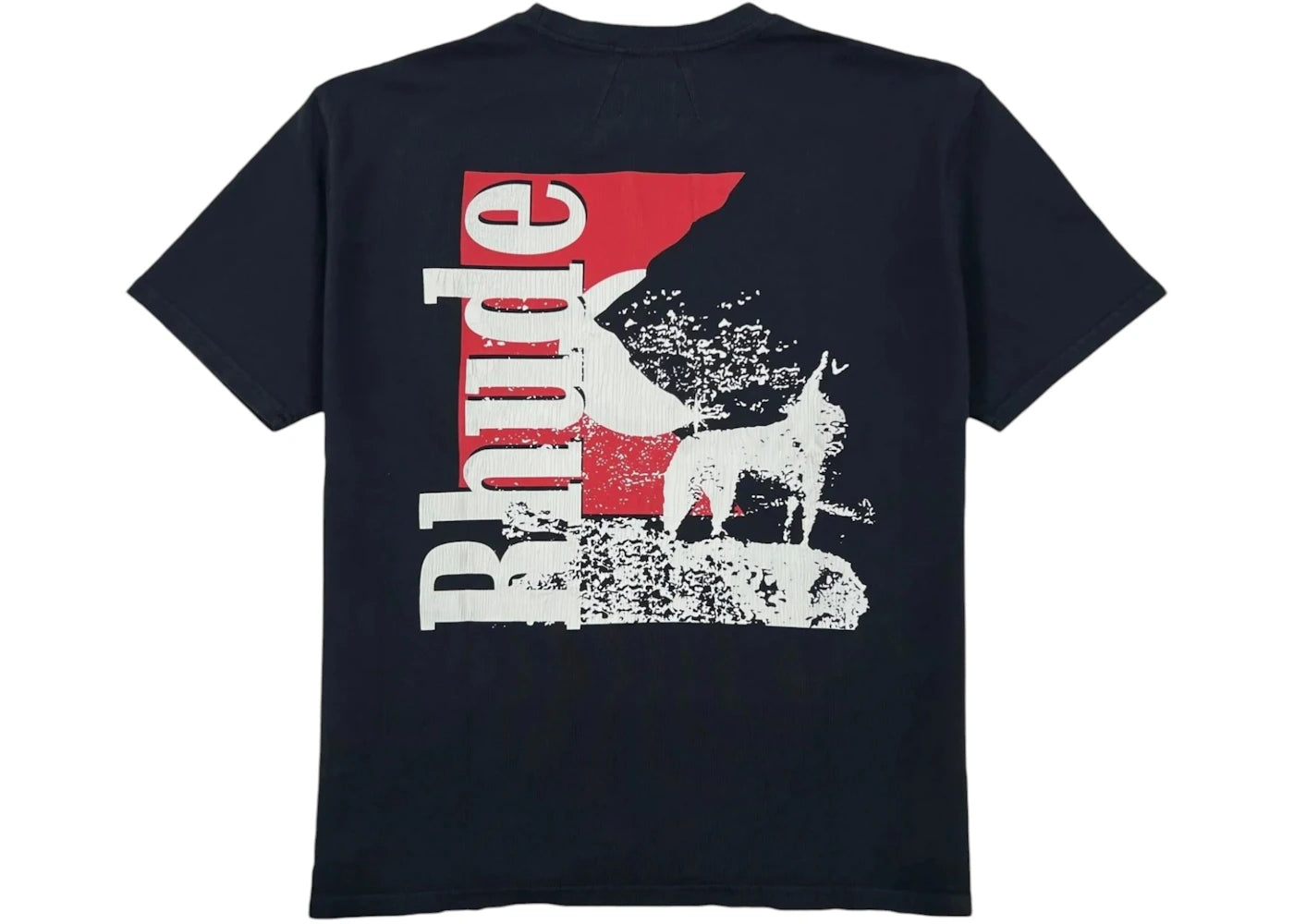 Rhude Moonlight Wolf Pocket Tee Black/White/Red - vue secondaire A
