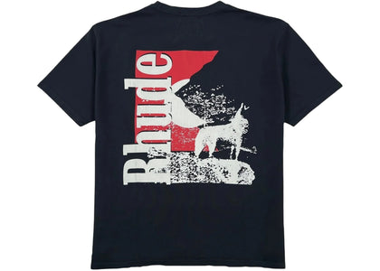 Rhude Moonlight Wolf Pocket Tee Black/White/Red - product view 2
