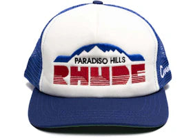 Rhude Paradiso Hills Trucker Hat Indigo - vue 360