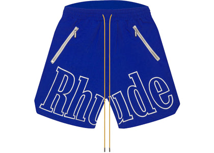 Rhude RH Logo Shorts Blue - apparel view 2