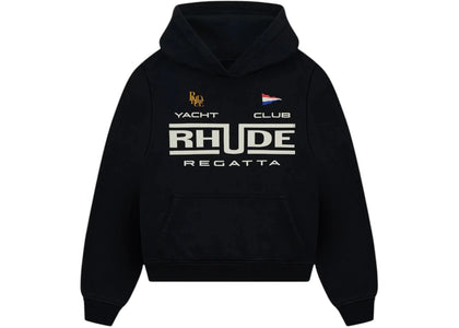 Rhude Regatta Club Hoodie Black - apparel view 2