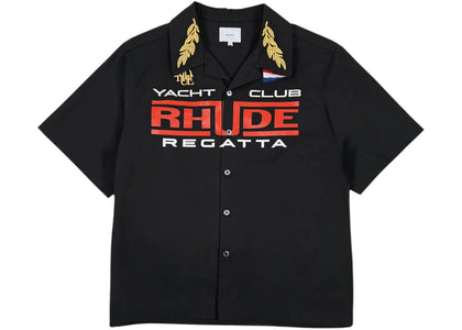 Rhude Regatta Club Shirt Black/White - authentic Rhude apparel