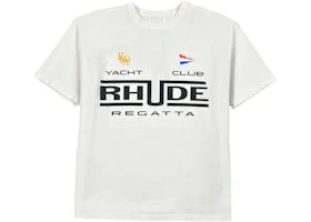 Rhude Regatta Club T-shirt Vintage White - vue 360