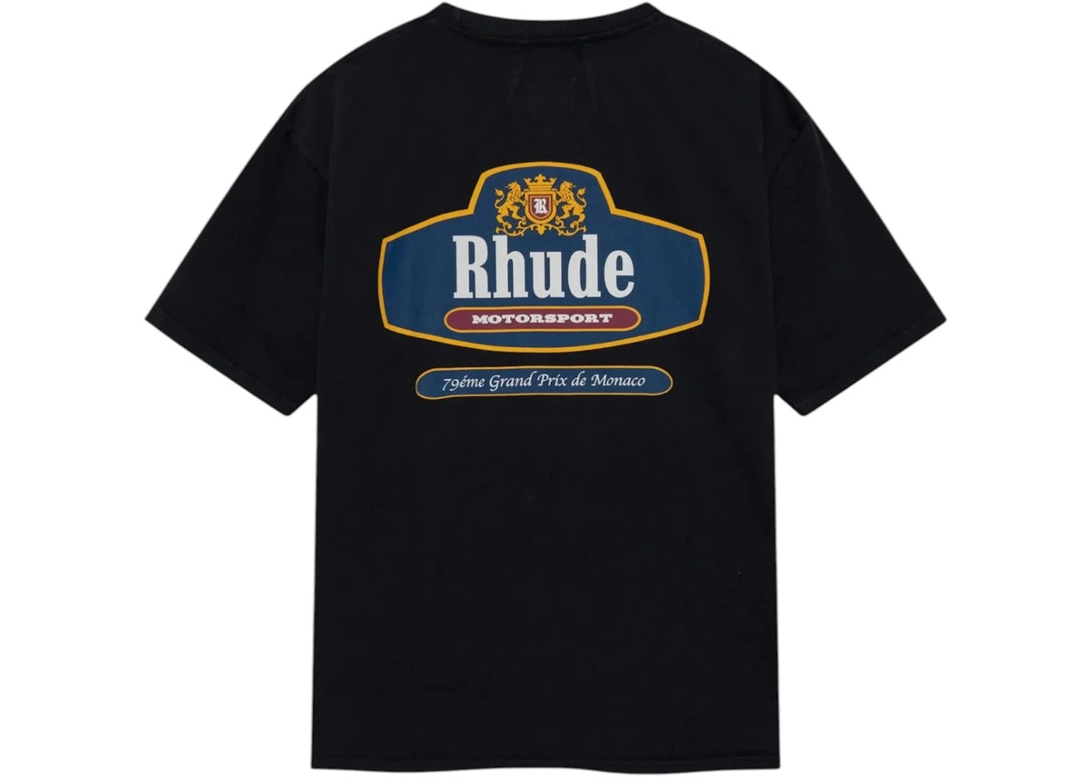 Rhude Safari Crest Vintage Tee Black/Red/Blue - vue secondaire B