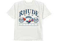 Rhude Usa Sailing Icon T-shirt Vintage White/Black