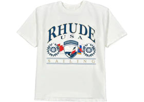 Rhude Usa Sailing Icon T-shirt Vintage White/Black