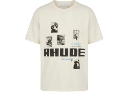 Rhude Winter 91 Rallye T-shirt White/Black/Blue - authentic Rhude apparel