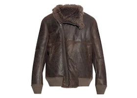 Rick Owens Bomber In Montone Hollywood Flight Jacket Dark DUSt