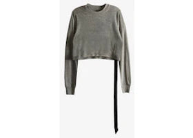 Rick Owens DRKSHDW LS Cropped Small Level T-shirt Melange Grey - vue 360
