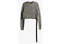 Rick Owens DRKSHDW LS Cropped Small Level T-shirt Melange Grey