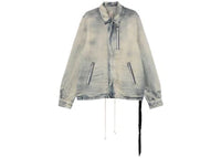 Rick Owens Denim Concealed Zipfront Giacca Jacket Mineral Pearl