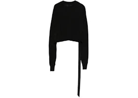 Rick Owens Drkshdw Cropped Level Long Sleeve T-Shirt Black - vue 360