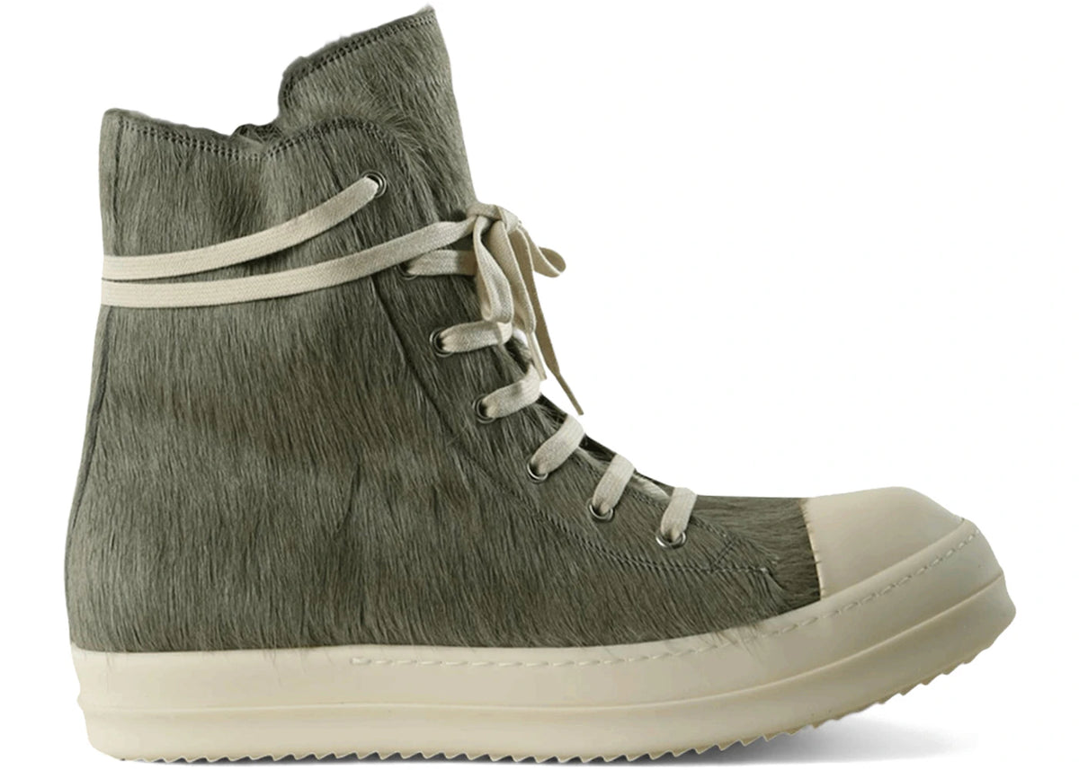 Rick Owens High Top Sneakers Dark Pearl Milk - vue secondaire A