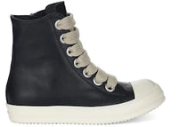 Rick Owens Jumbo Laced High Black Milk Leather (Women's)