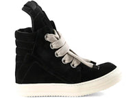 Rick Owens Jumbolace Geobasket High Black Milk