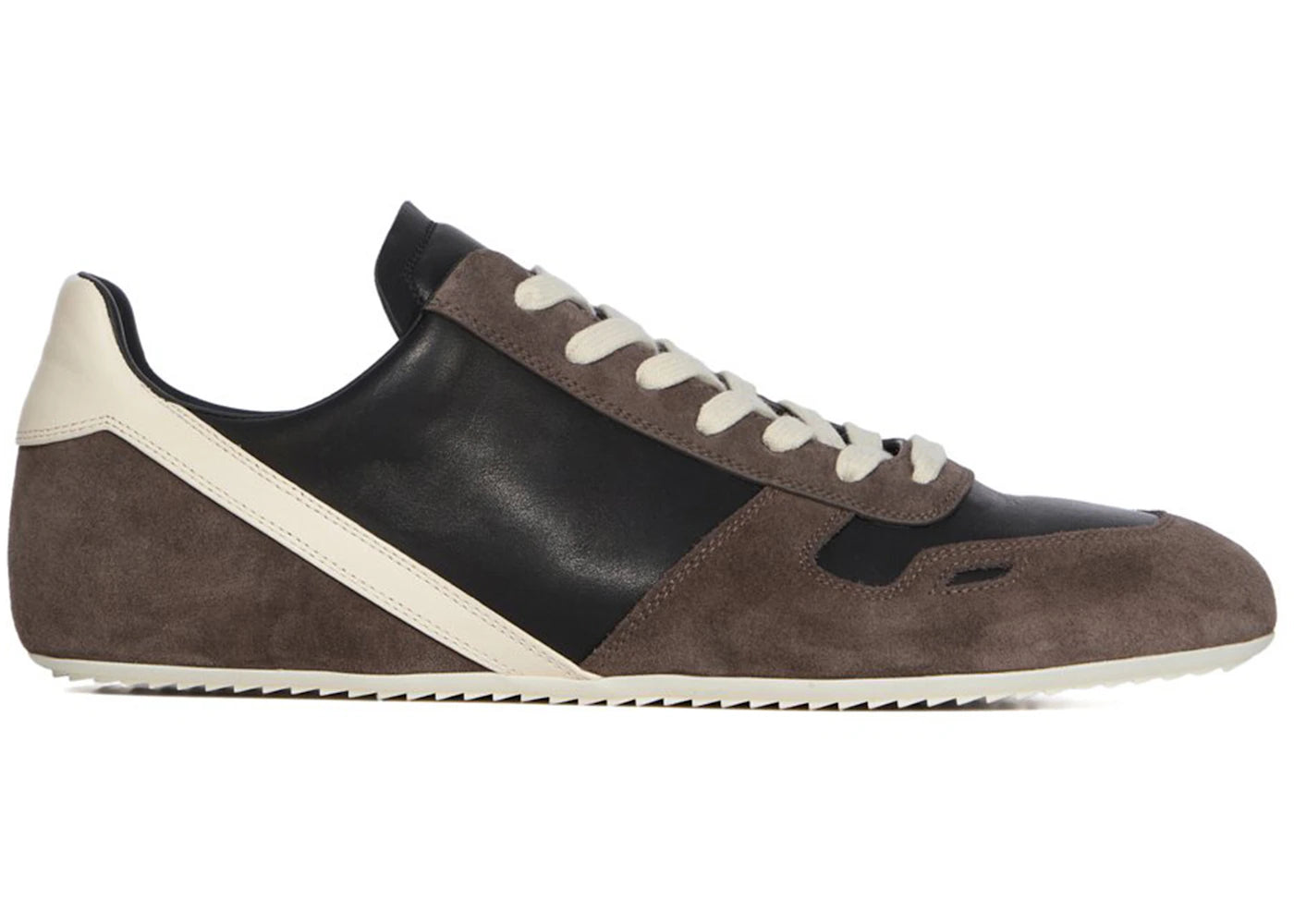 Rick Owens Minimal Sneaks Dark Dust Black Milk - vue 360