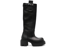 Rick Owens Porterville Knee Pull On Bogun Boot Black (Women's) - vue 360