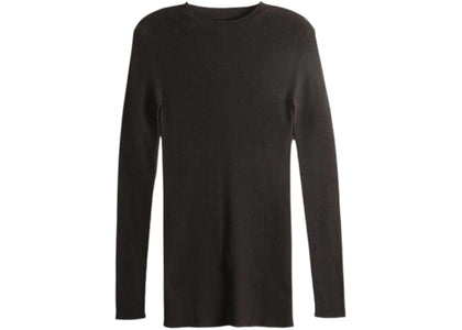 Rick Owens Ribbed Round Neck Sweater Grease - authentic Rick Owens apparel