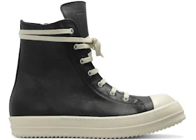 Rick Owens Scarpe In Pelle Sneaker Black Milk - vue 360