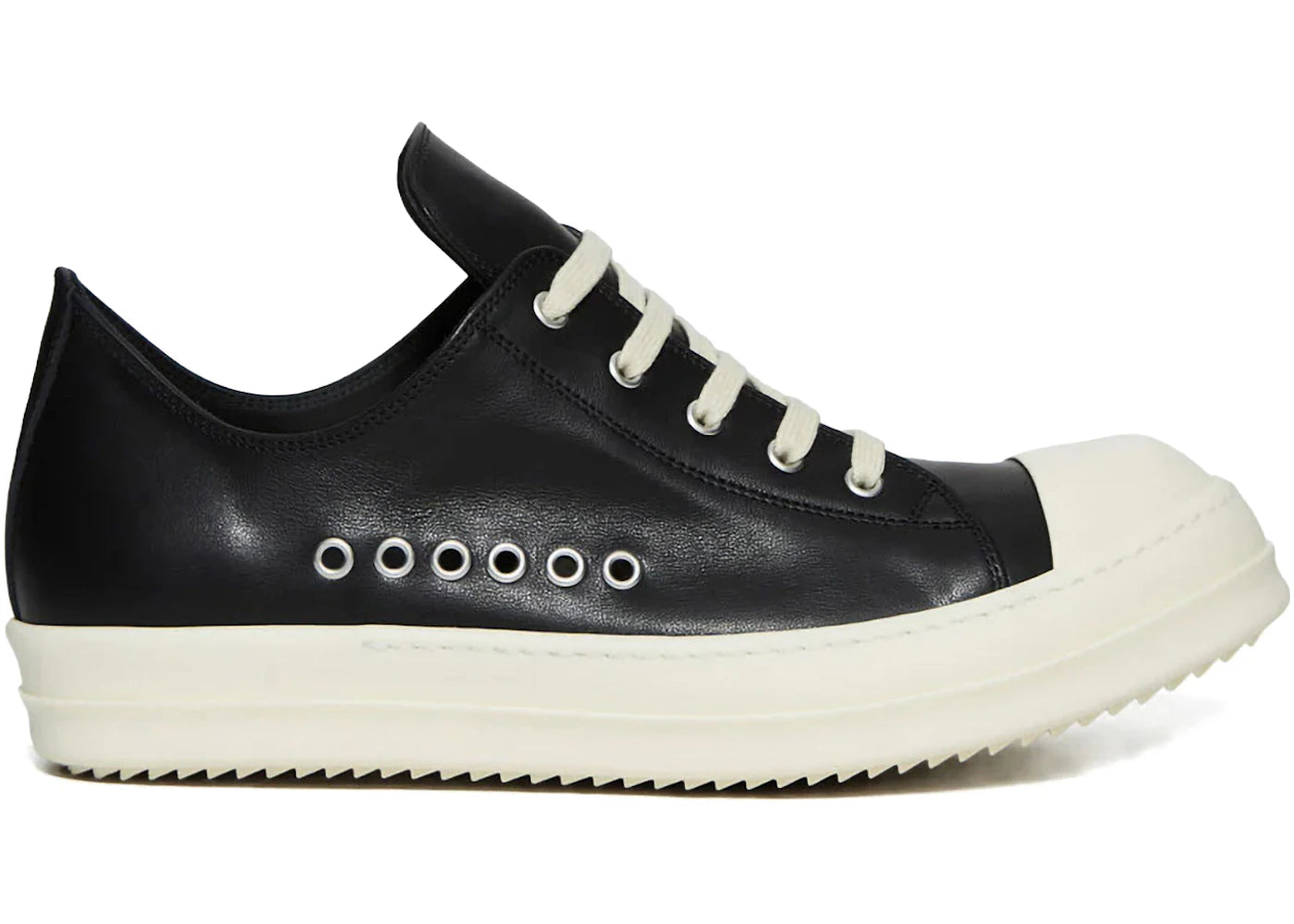 Rick Owens Temple Extreme Low Sneaks Black Milk - vue secondaire A