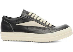 Rick Owens Vintage Low Sneaker Black Milk - vue 360