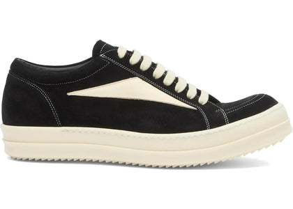 Rick Owens Vintage Low Sneaker Suede Black Milk - authentic Rick Owens sneakers