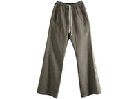 Rick Owens Women's Drkshdw Pantaloni In Felpa Wide Pusher Pants Dark Dust