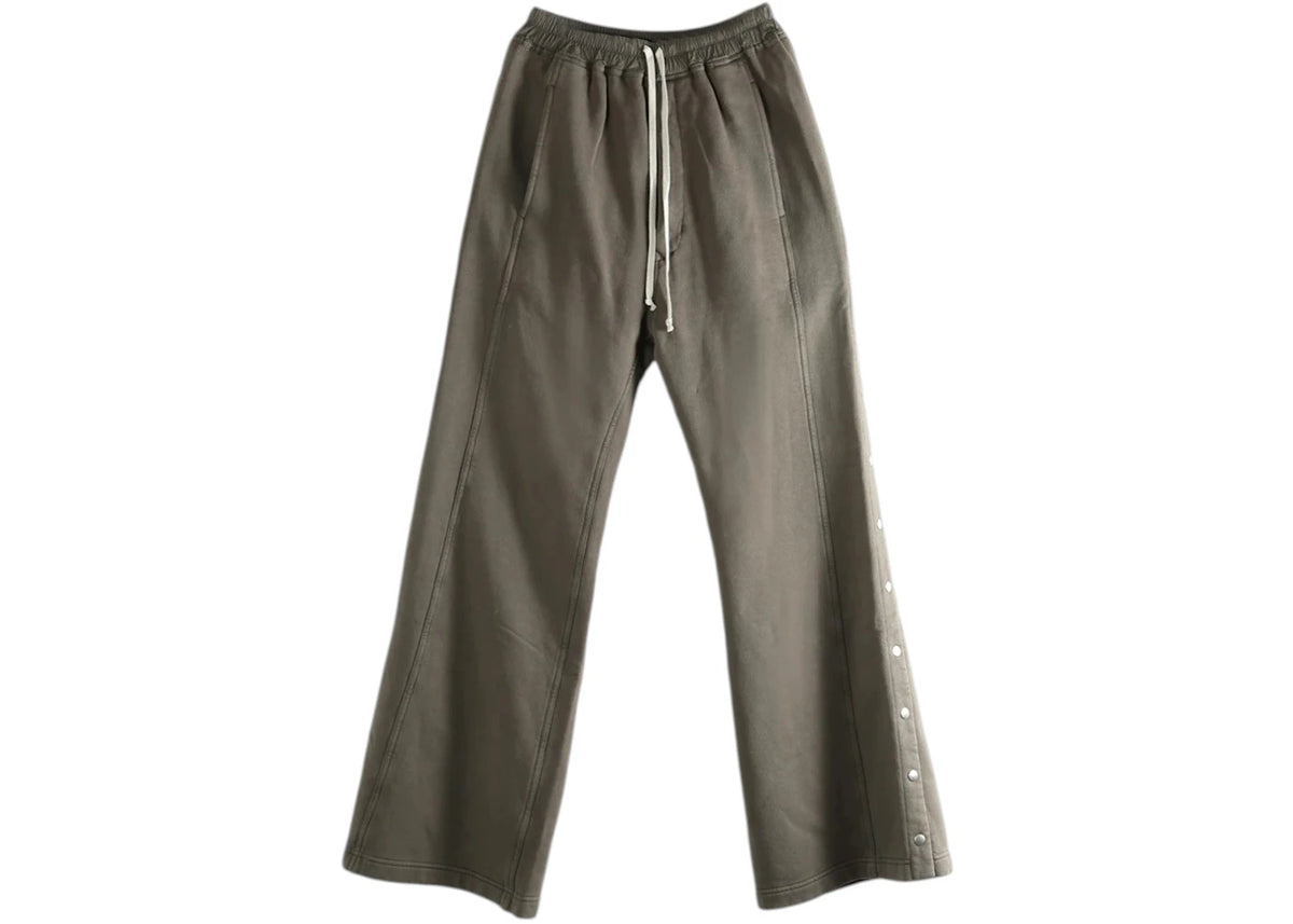 Rick Owens Women's Drkshdw Pantaloni In Felpa Wide Pusher Pants Dark Dust - vue secondaire A
