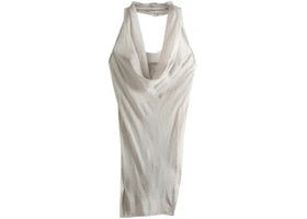 Rick Owens Women's Sunburn Halter Top Pearl - vue 360